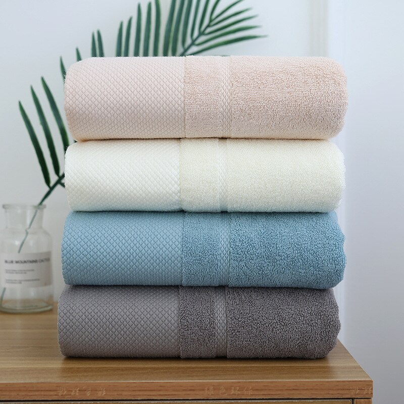 Towels, Pure Cotton Thickened, Plain Face Towel, Household Strong Water Absorbent, Cotton Face Wash Towel 2pc Hair Towel