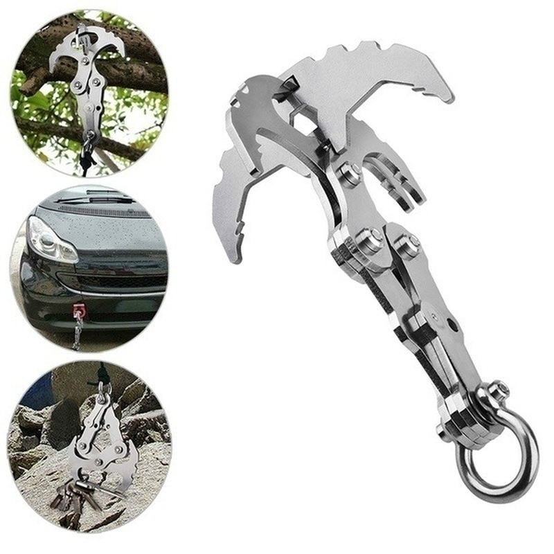 New Stainless Steel Survival Gravity Hook Carabiner Climbing Claws Rescue Tool Home Accessories Mask for Face Women Mask Holder