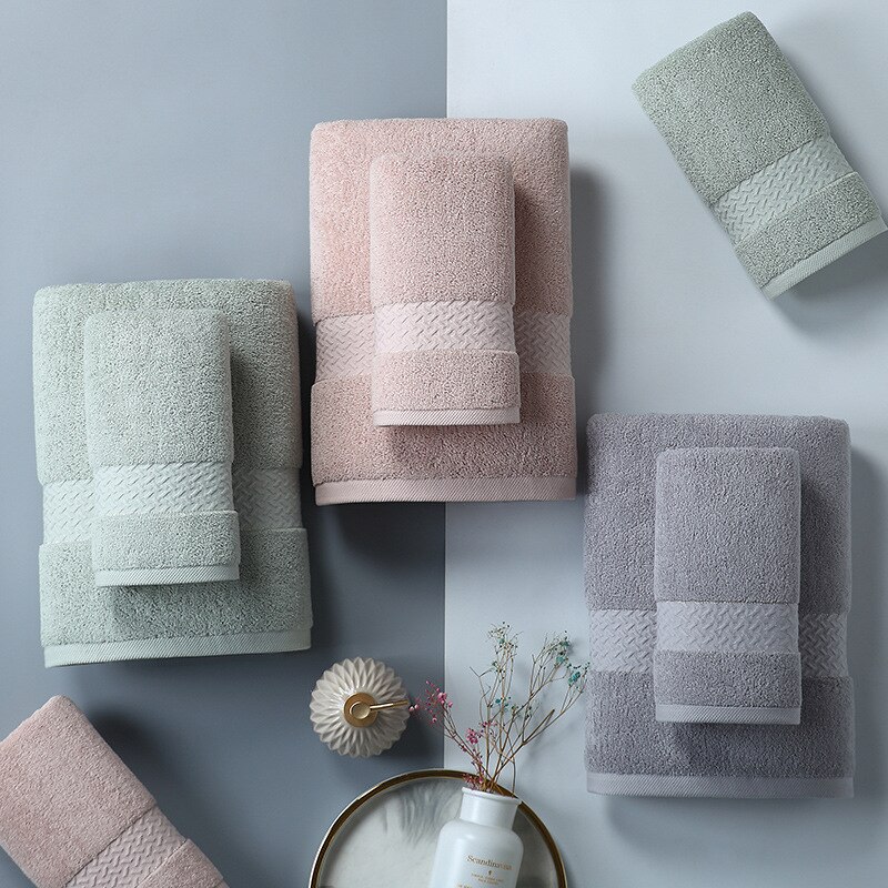 New Style Face Towel, Cotton Towel, Face Towel, Cotton Towel, Soft and Absorbent Household Towel Hotel Accessories 1/2PC